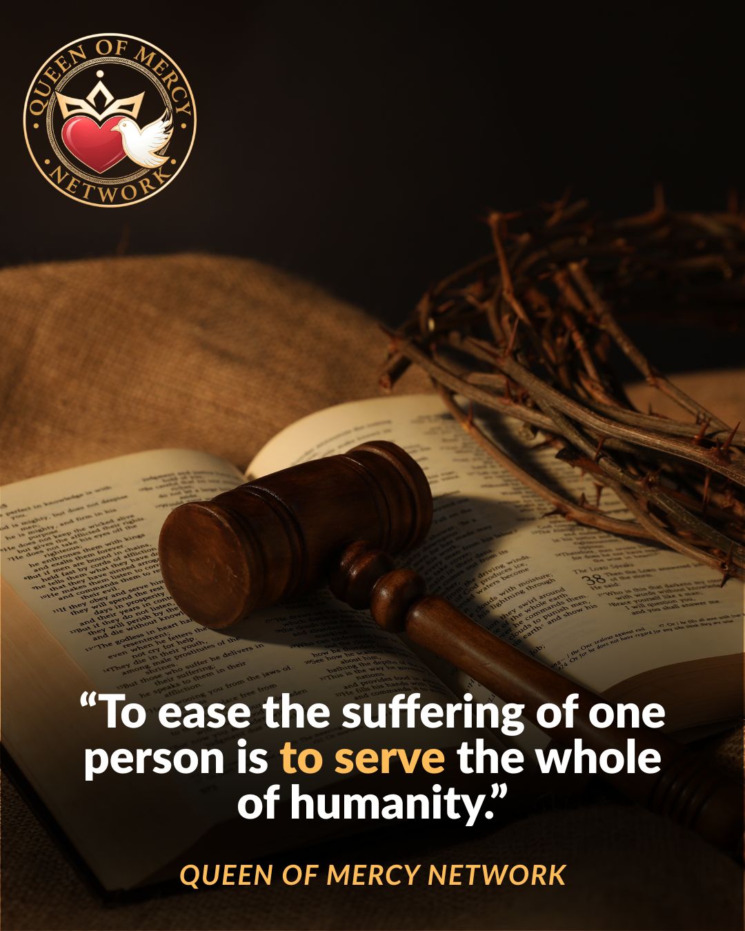 “To ease the suffering of one person is to serve the whole of humanity.” “to ease the suffering of one person is to serve the whole of humanity.”